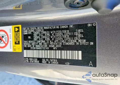 2013 Lexus Rx 350 z USA, uszkodzony, nr VIN 2T2ZK1BA6DC132149